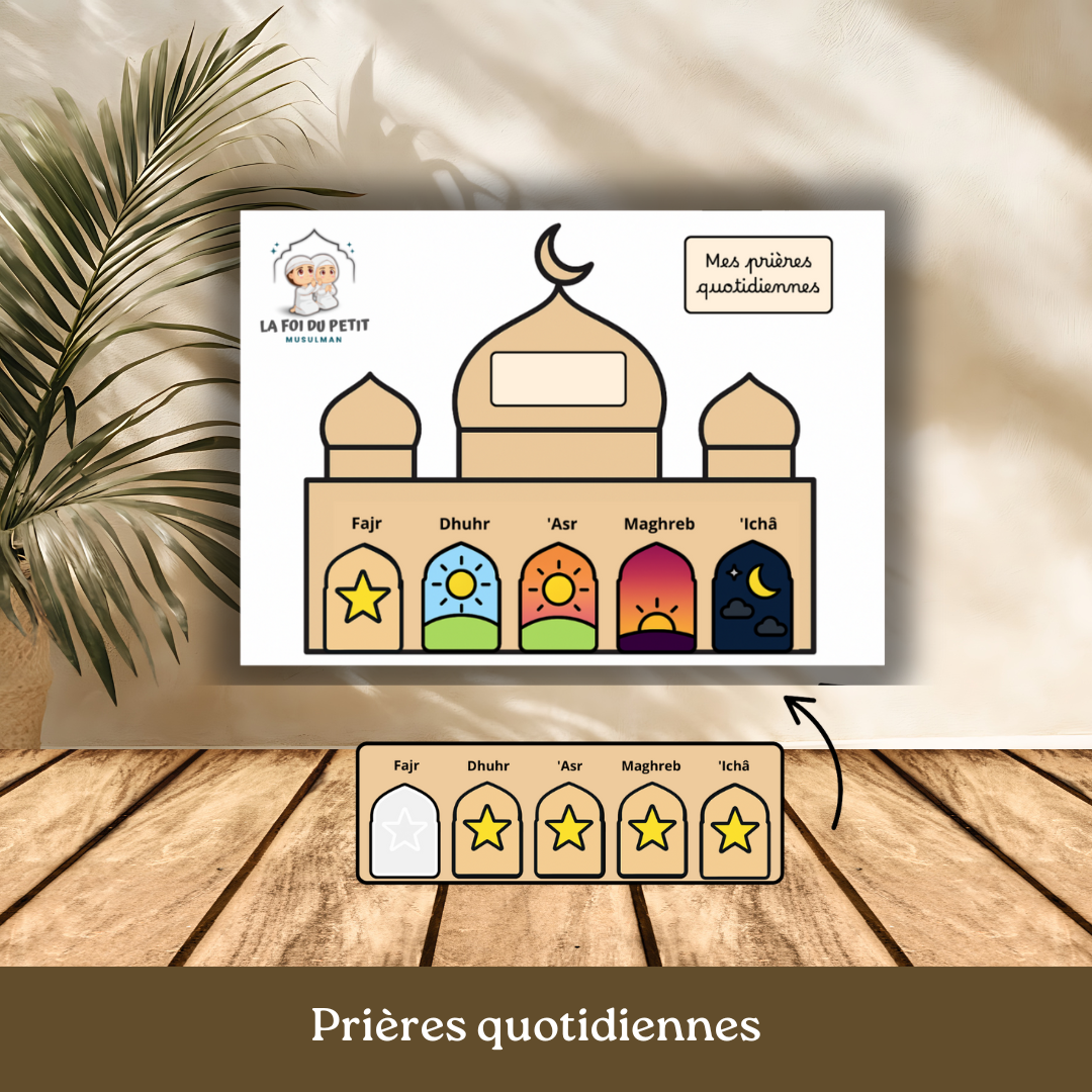 Support d’initiation aux cinq prières quotidiennes